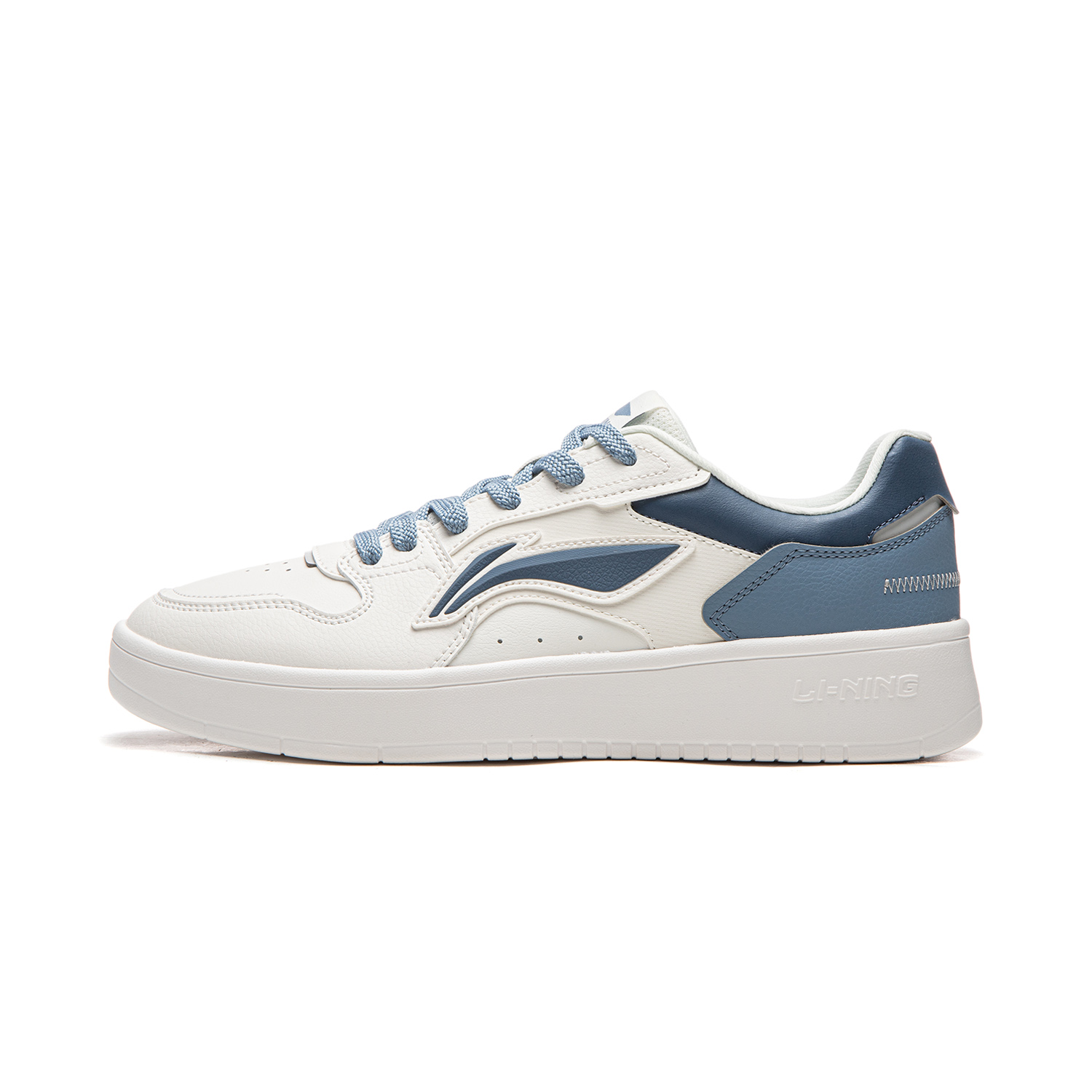 

Мужские плавающие ботинки Li Ning для скейтбординга: противоскользящие, износостойкие, дышащие, увеличивают рост., mist белый/autumn синий/moon tide синий