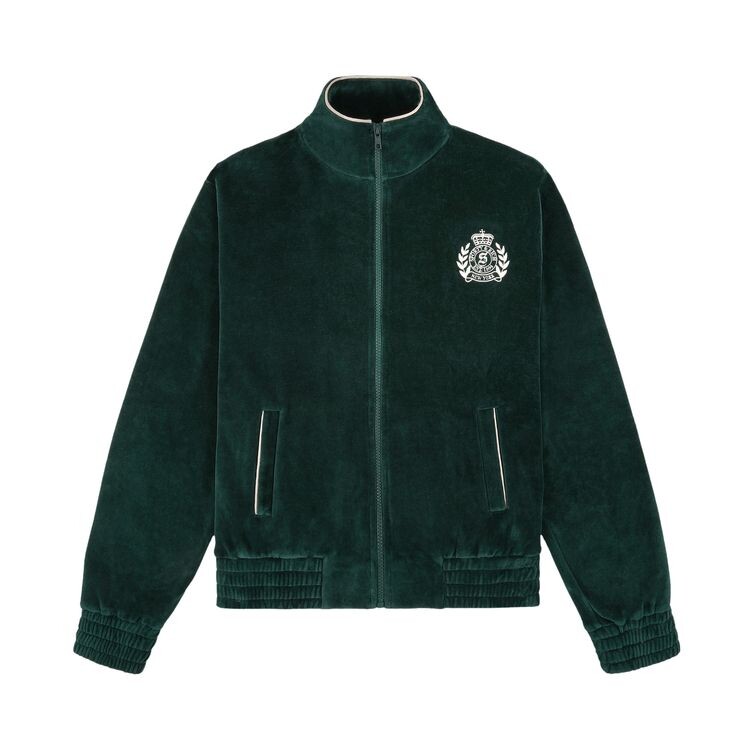 

Куртка Sporty & Rich Sporty & Rich NY Crest Velour Track Jacket Forest/Cream, зеленый