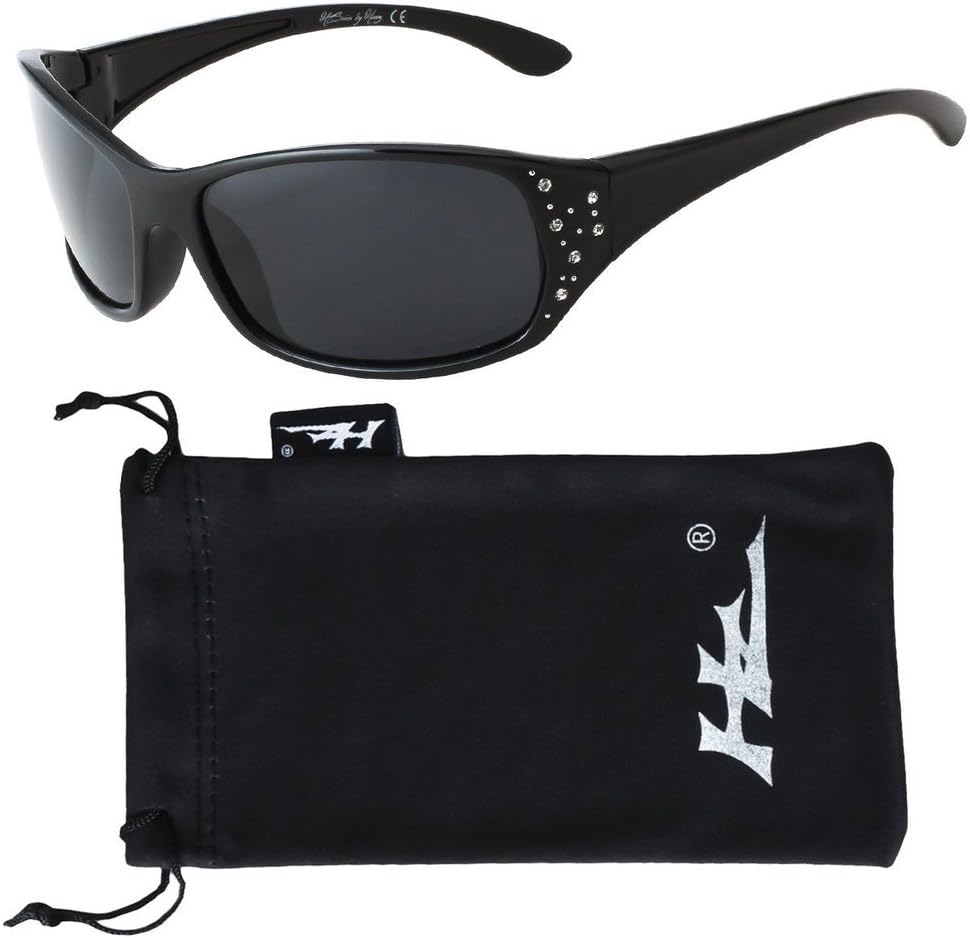 

Поляризованные солнцезащитные очки для женщин - Премиальные модные солнцезащитные очки - Дизайнерские солнцезащитные очки Elettra серии HZ для женщин Hornz, Midnight Black