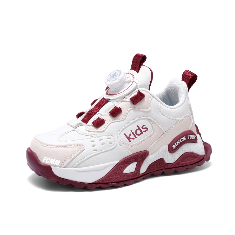 

Нескользящие, износостойкие, водонепроницаемые повседневные кроссовки с низким верхом для детей FCMM, бургундия