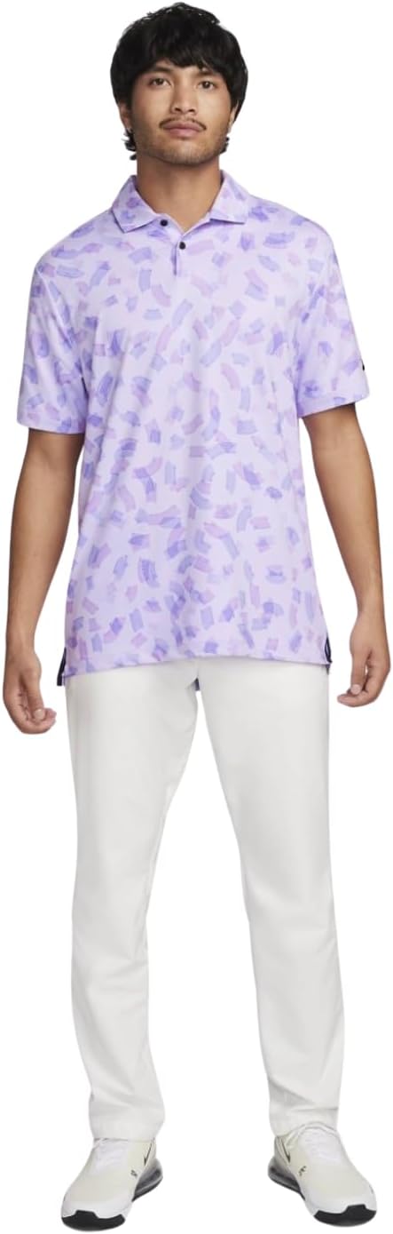 Мужская футболка-поло для гольфа Nike Tour Printed Dri-Fit, Violet — фото 3
