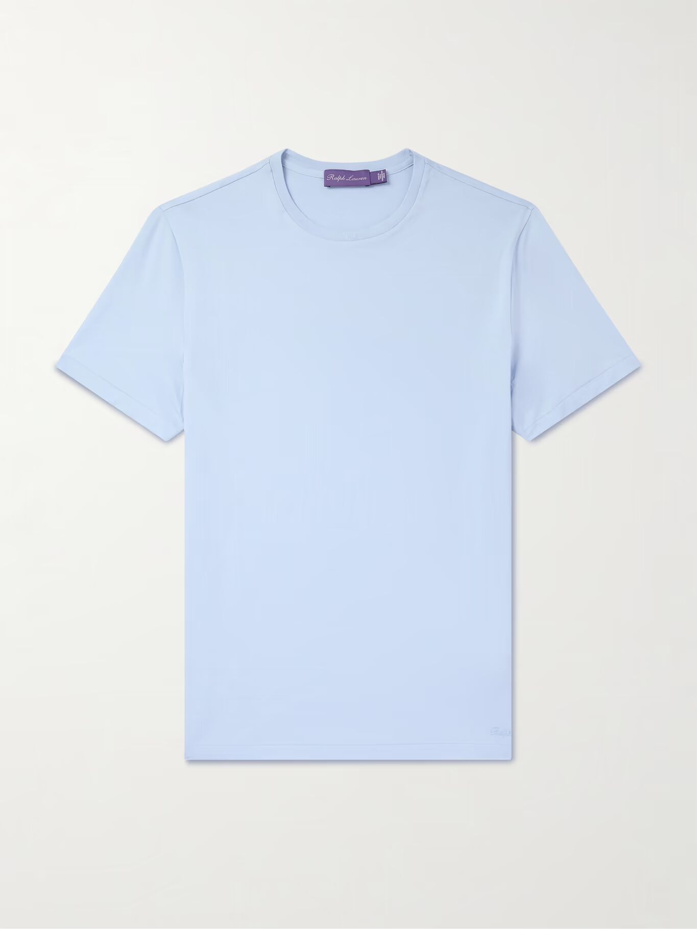 

Футболка из хлопка-флис с вышитым логотипом RALPH LAUREN PURPLE LABEL, синий