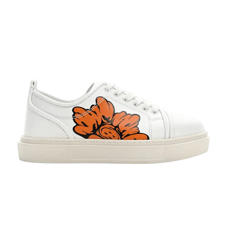 

Кроссовки Christian Louboutin Shun Sudo x Christian Louboutin Adolon Junior Flat 'Button Flower Blossoms', белый