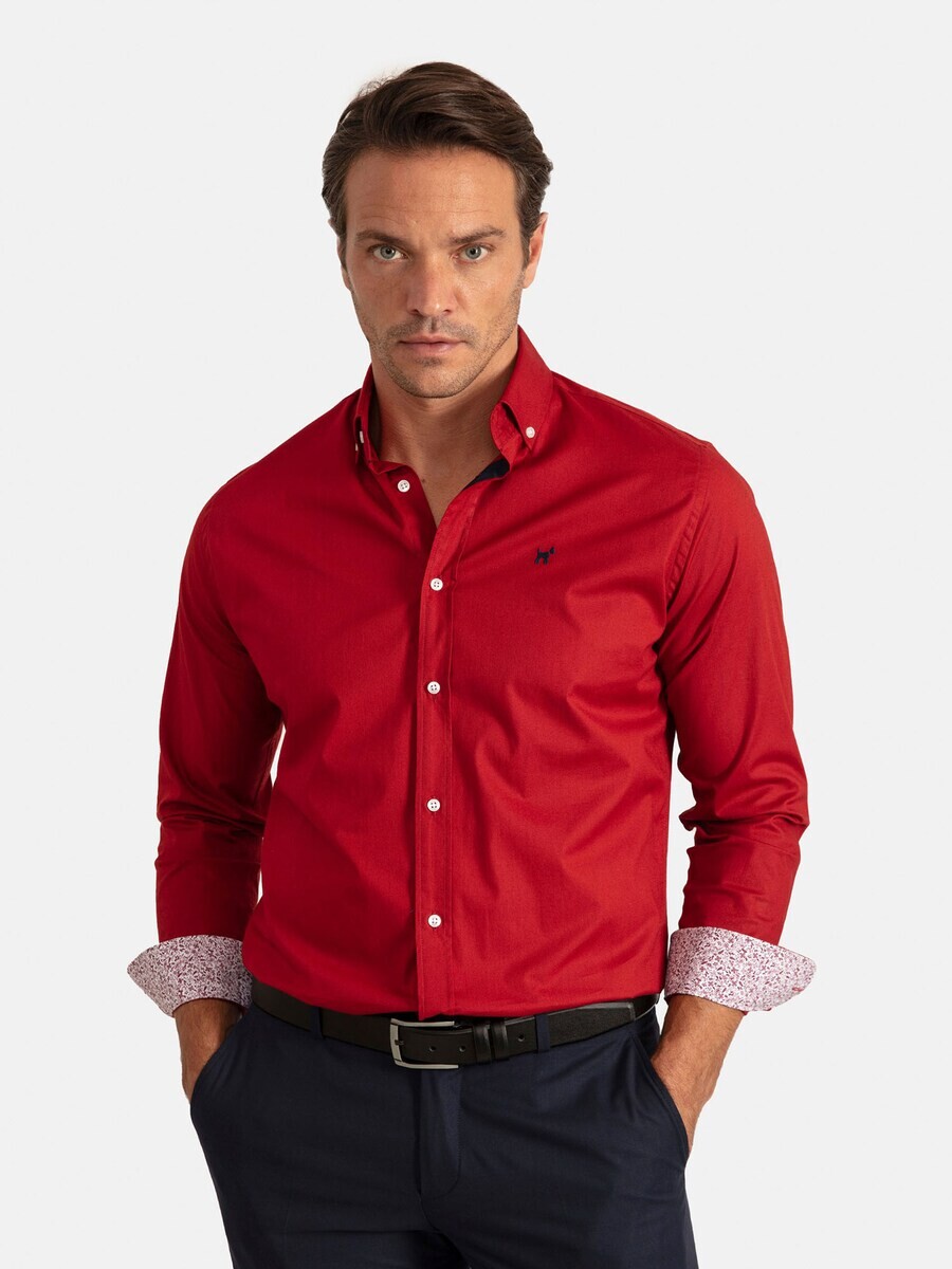 

Повседневная рубашка Williot Regular fit Button Up Shirt, красный