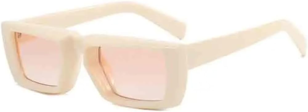 

Солнцезащитные очки с защитой UV400 | Маленькая оправа, линзы конфетного цвета | Для женщин и мужчин, для занятий спортом на открытом воздухе и вождения DSVIGF, Beige Tea