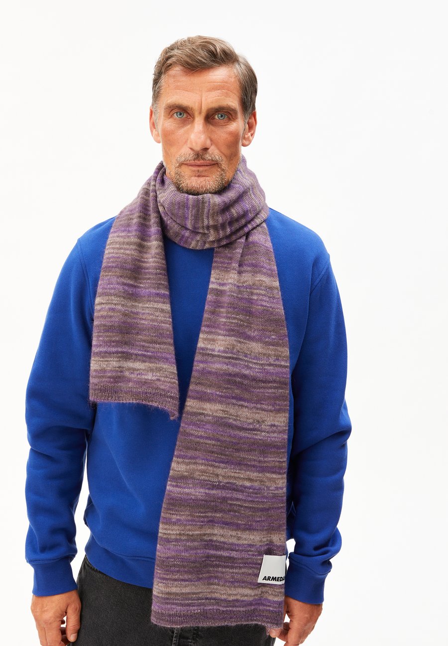 

Шарф ARMEDANGELS YUKINAA STAMPATO, Orchid-Walnut Creme/Mottled Purple