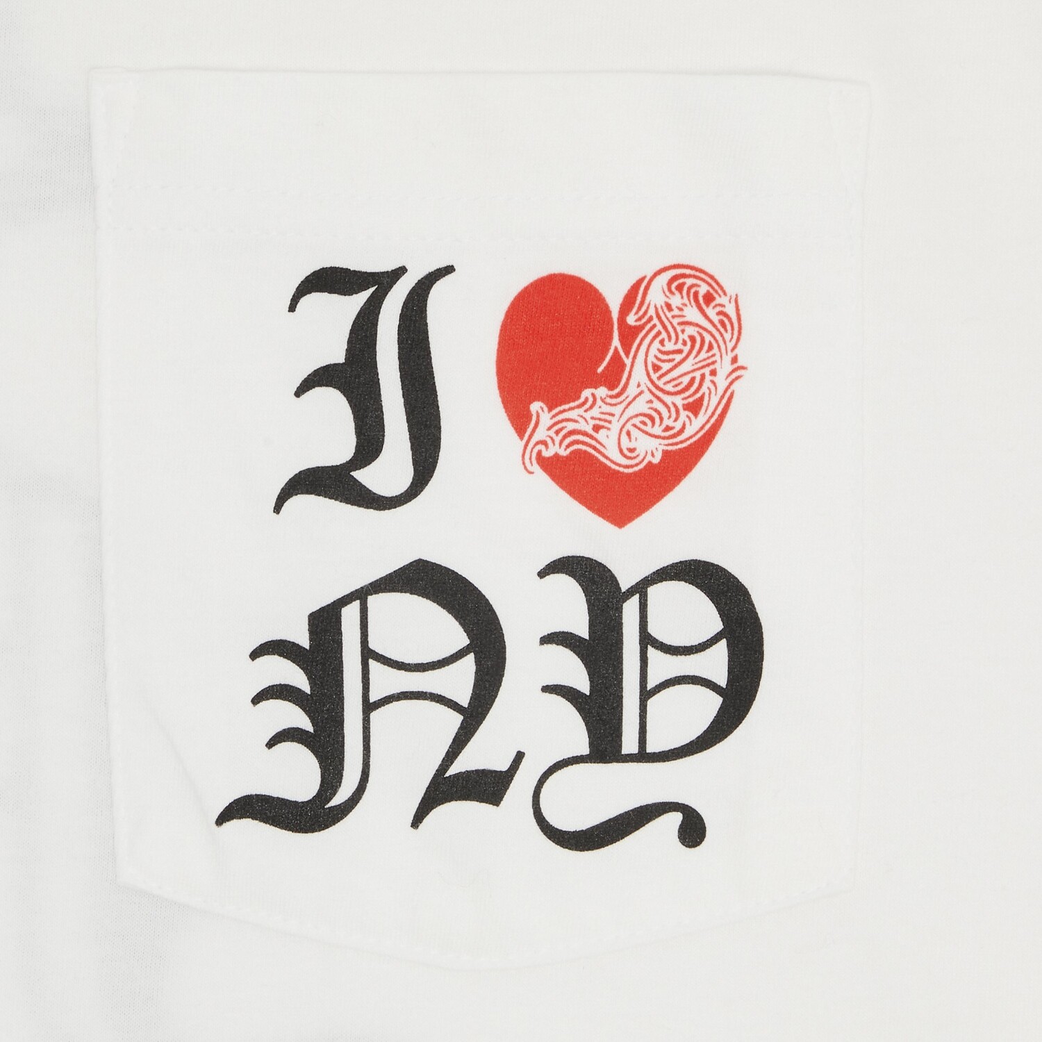 Футболка с длинными рукавами Chrome Hearts I Heart NY, цвет Белый — фото 3
