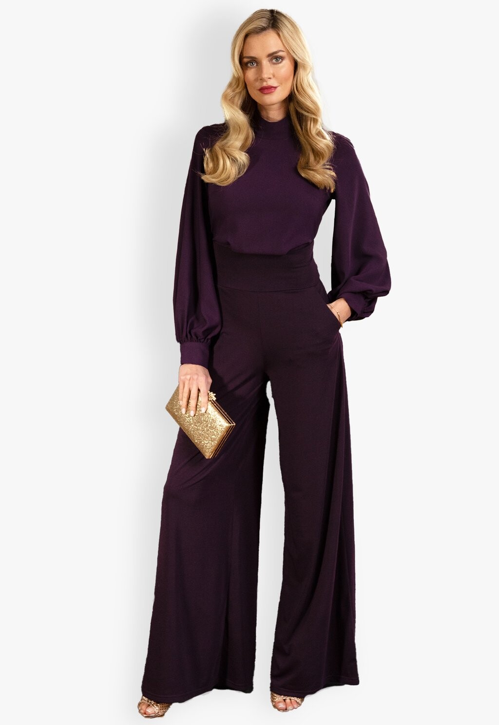 

Комбинезон With Blouson Sleeve HotSquash, цвет damson