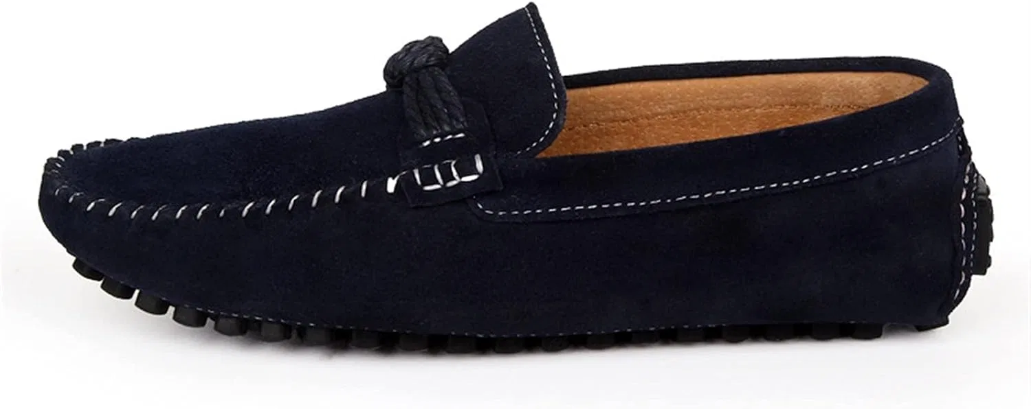 Туфли лоферы из натуральной замши, Genuine Leather, Deep Blue PUGHGAETZF