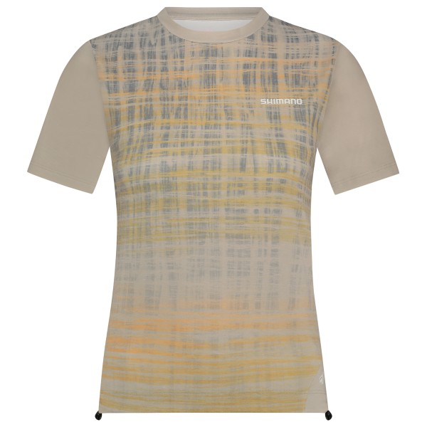 

Женская веломайка Spazio с короткими рукавами и принтом Shimano, бежевый