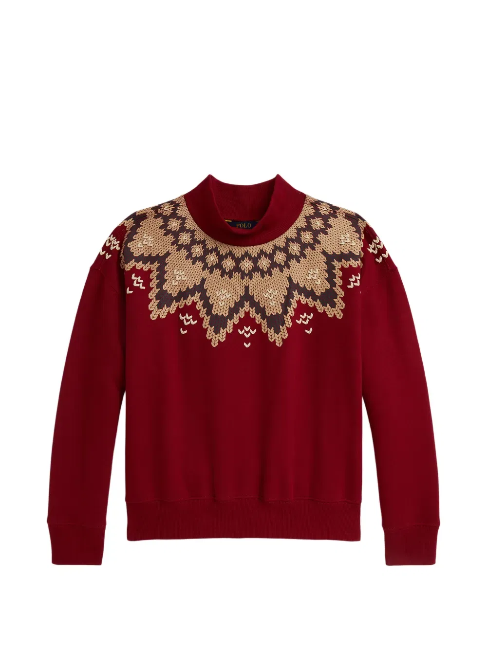 Свитер с ребристым низом Polo Ralph Lauren Kids, красный