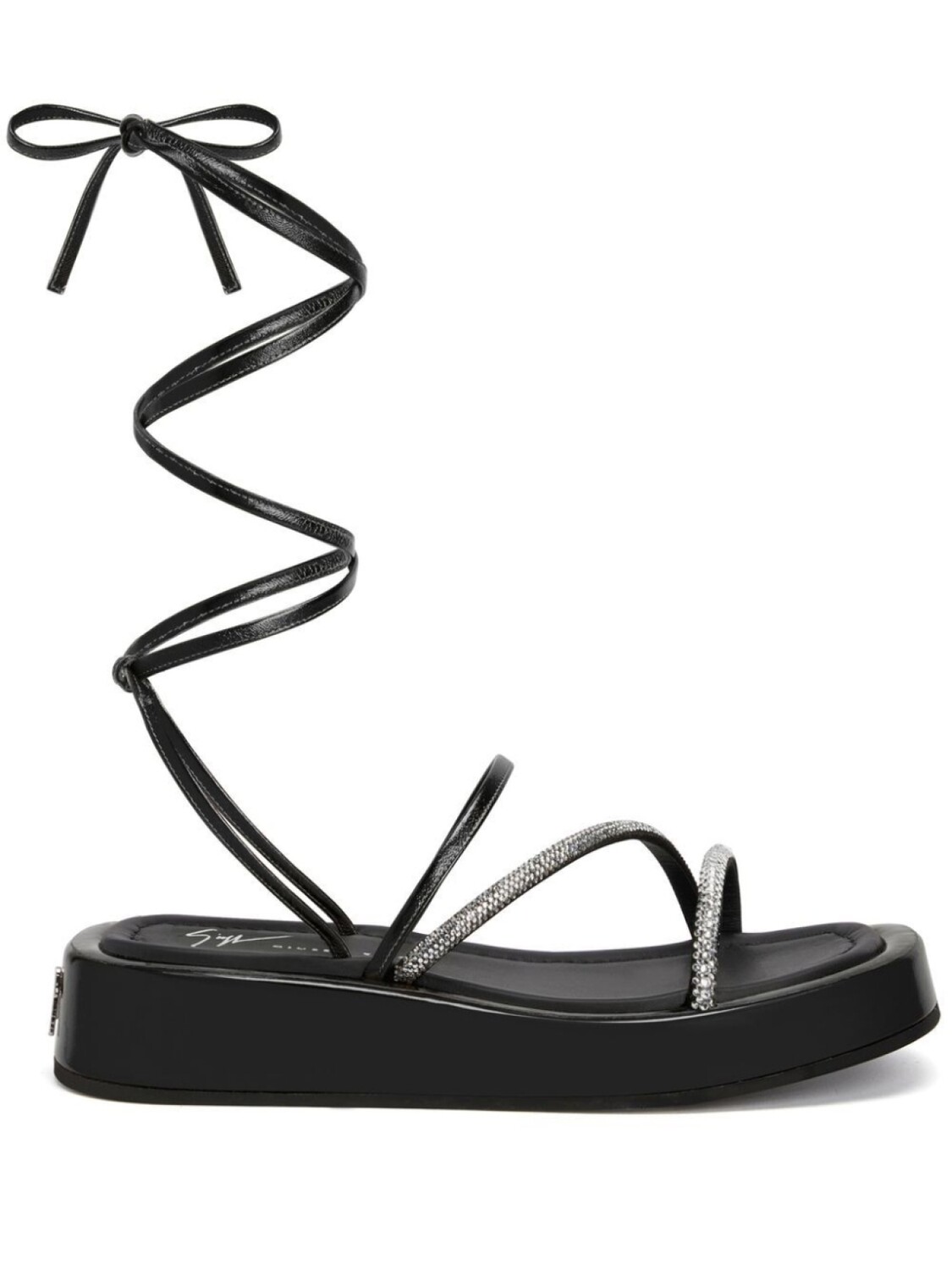 Giuseppe Zanotti сандалии с завязками, черный