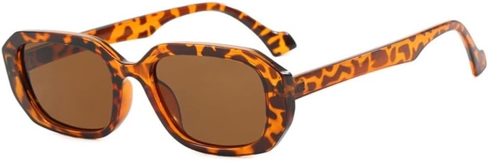 

Модные солнцезащитные очки в форме многоугольника и прямоугольника для женщин, ретро-стиль, прозрачные с градиентом, защита от УФ-излучения UV400, мужские солнцезащитные очки сине-зеленого цвета SKFGNX, Leopard Tea