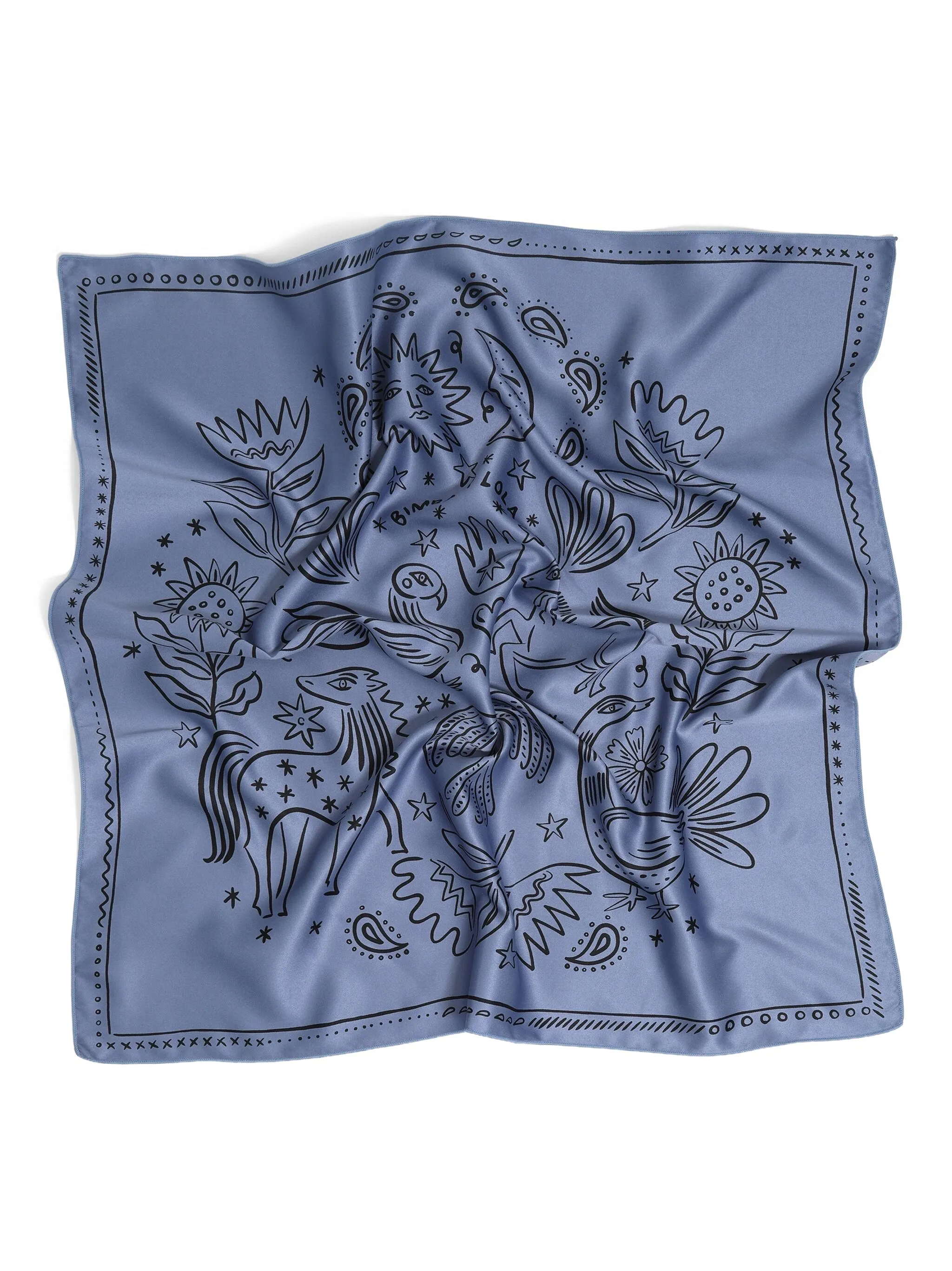 

Шарф с геометричным принтом Bimba Y Lola, синий