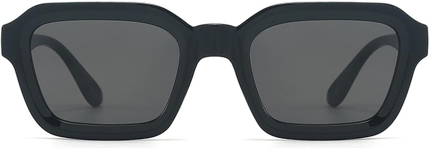 

Ретро-солнцезащитные очки квадратной формы для женщин и мужчин, винтажные, 70-х, 80-х, 90-х годов, шестиугольные, с защитой от УФ-излучения UV400, ретро-прямоугольные mincl, Black