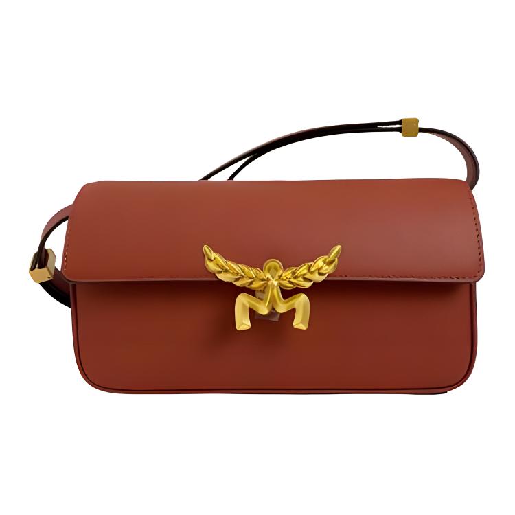 

MCM Сумка через плечо из телячьей кожи, маленькая женская коричневая