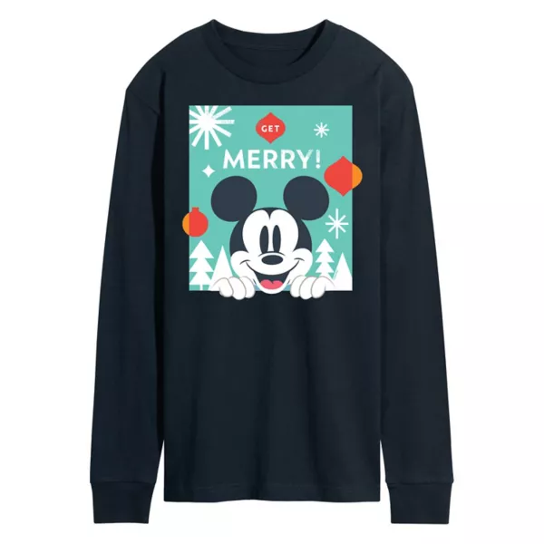 

Мужская футболка с длинным рукавом "Микки Маус: Веселись" Disney, синий