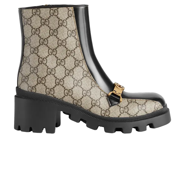 Ботинки Gucci Wmns GG Supreme Ankle Boot 'Dark Beige', коричневый