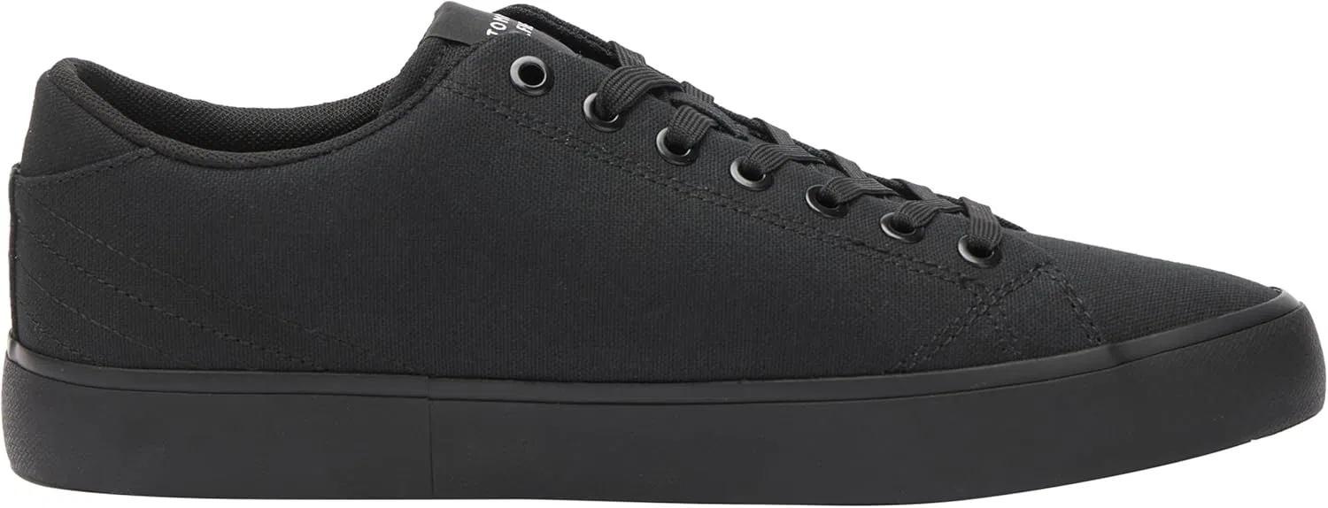 Мужские вулканизированные кроссовки Tommy Hilfiger Th Hi Vulc Low Canvas Shoes, Black — фото 4