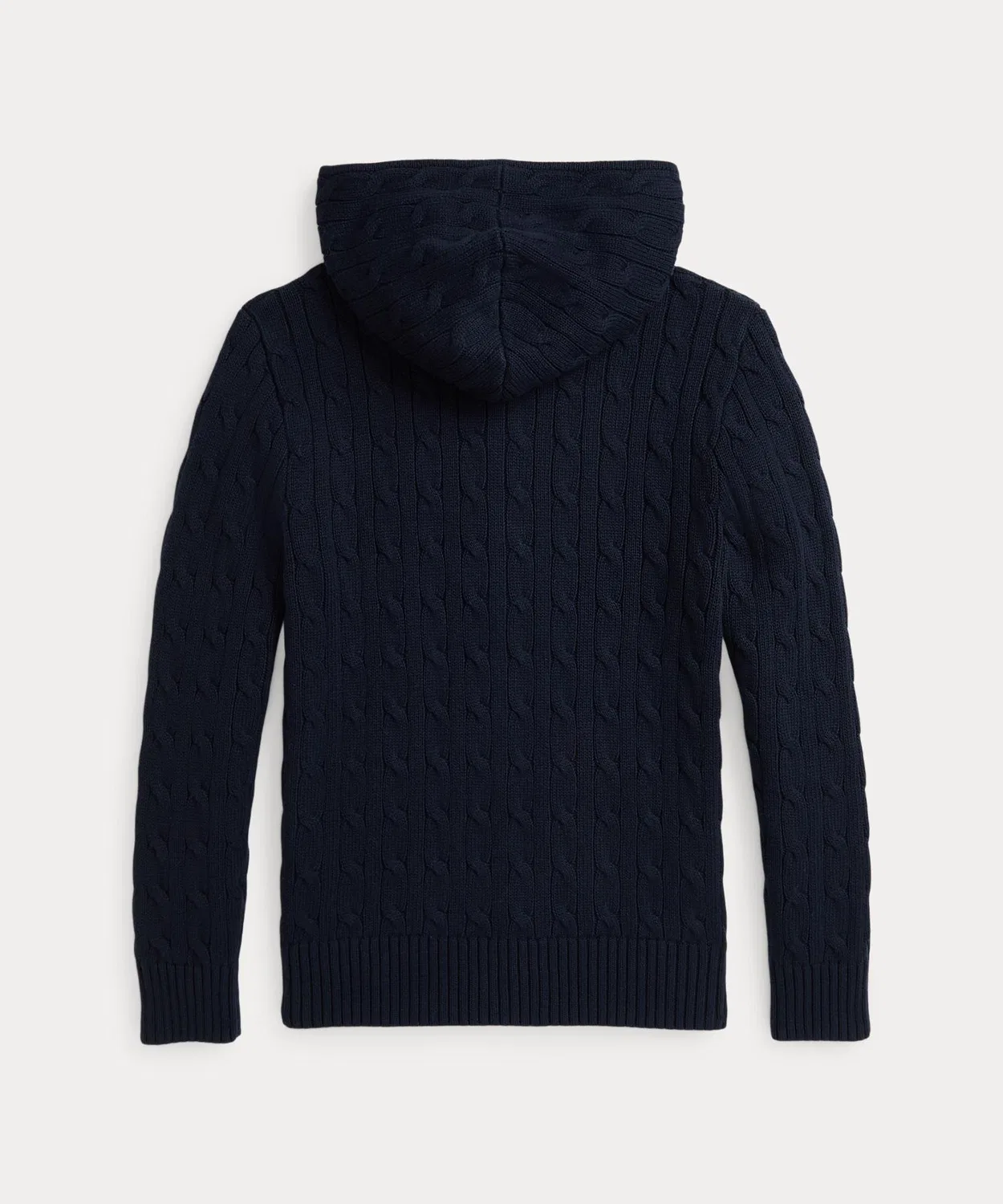 Свитер с капюшоном на молнии, хлопковый, Ralph Lauren, синий — фото 3