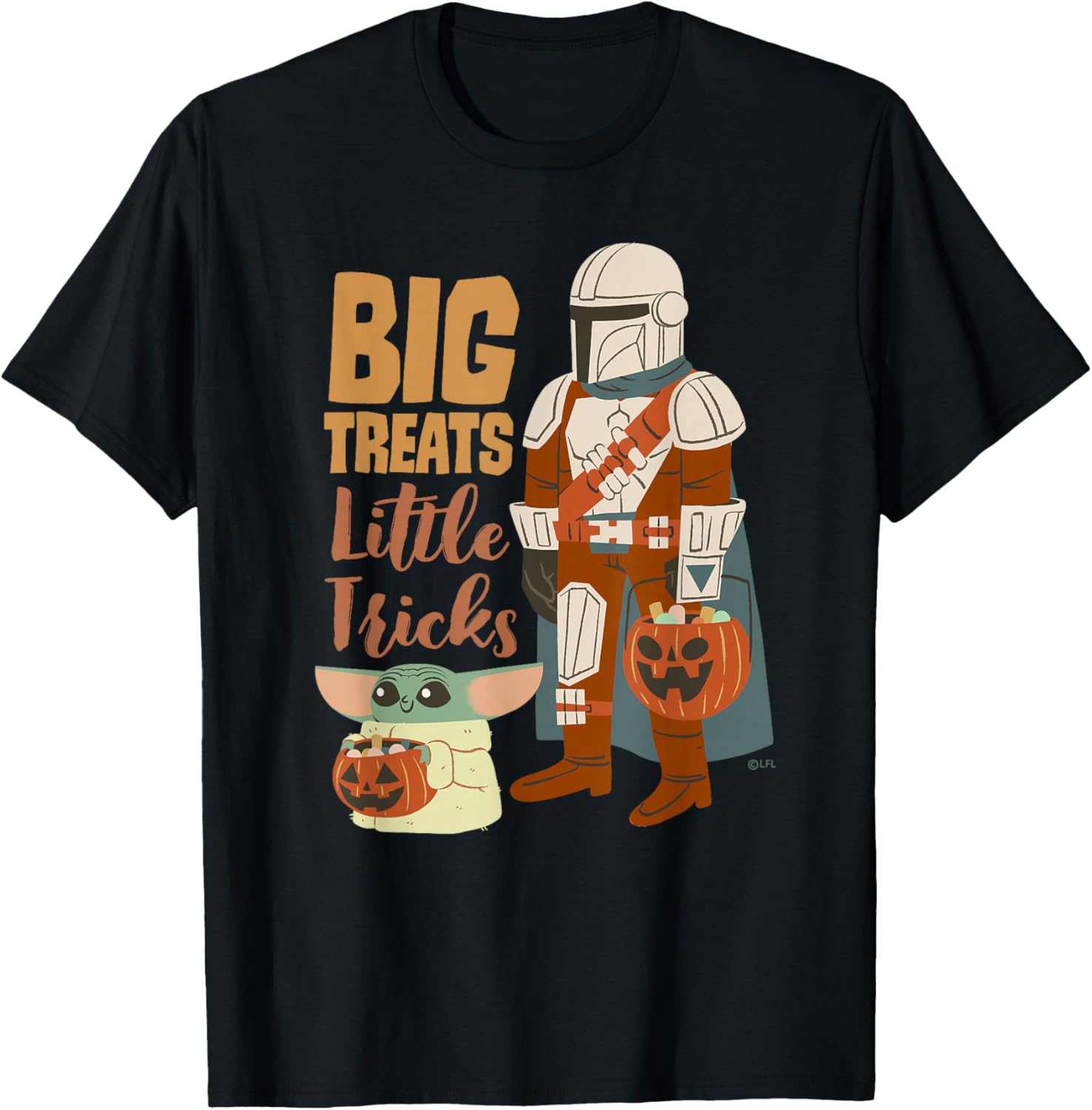

Футболка Star Wars Grogu Mandalorian Halloween Big Treats, черная