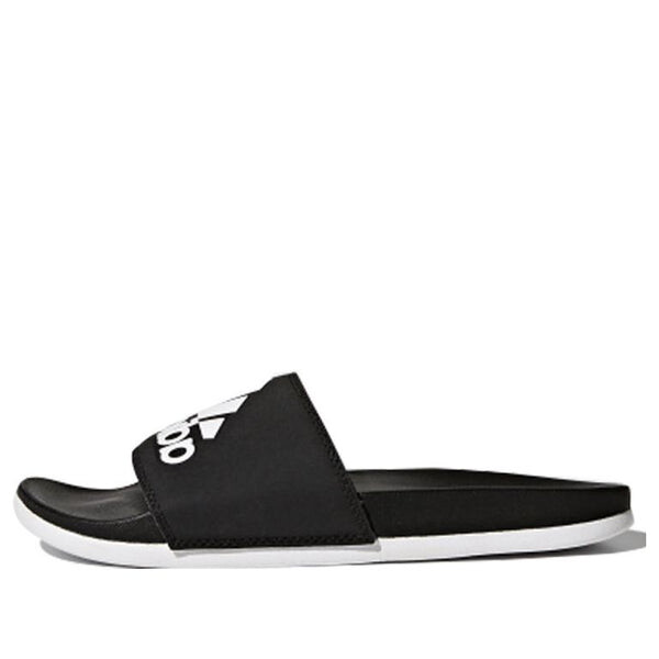 Тапочки adilette comfort slides black/white Adidas, черный