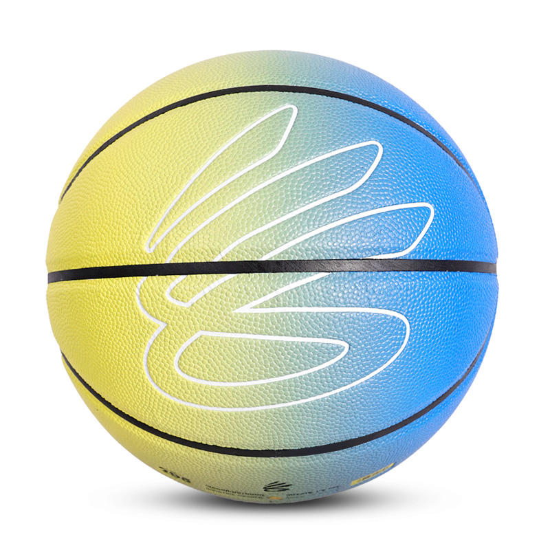 

Under Armour Градиентный баскетбольный мяч PU коллекции CURRY Gradient Collection сине-желтый градиент коллекционный уровень размер 7 для тренировок унисекс