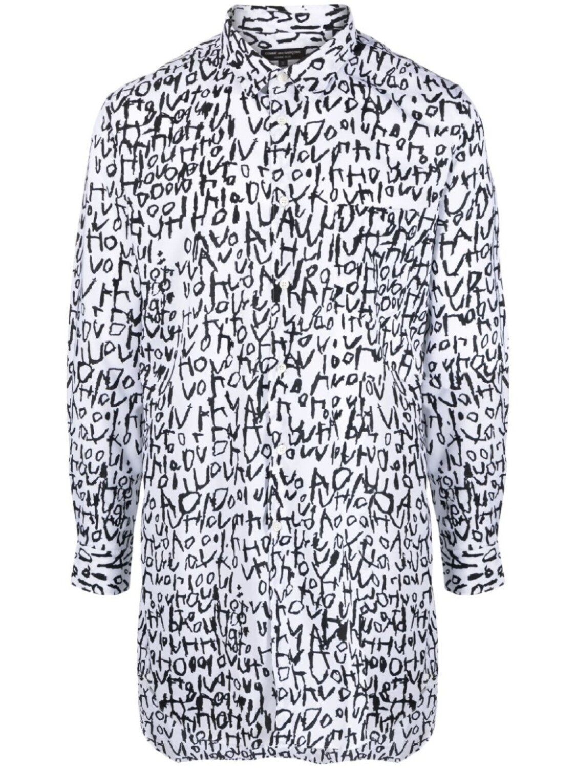 

Длинная рубашка с абстрактным принтом Comme des Garçons Homme Plus, белый