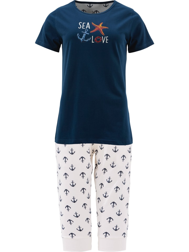 

Erwin Müller Пижама из трикотажа, темно-синего цвета