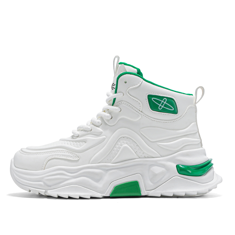 

Высокие массивные кроссовки мужские YUZHAOLIN, White Green