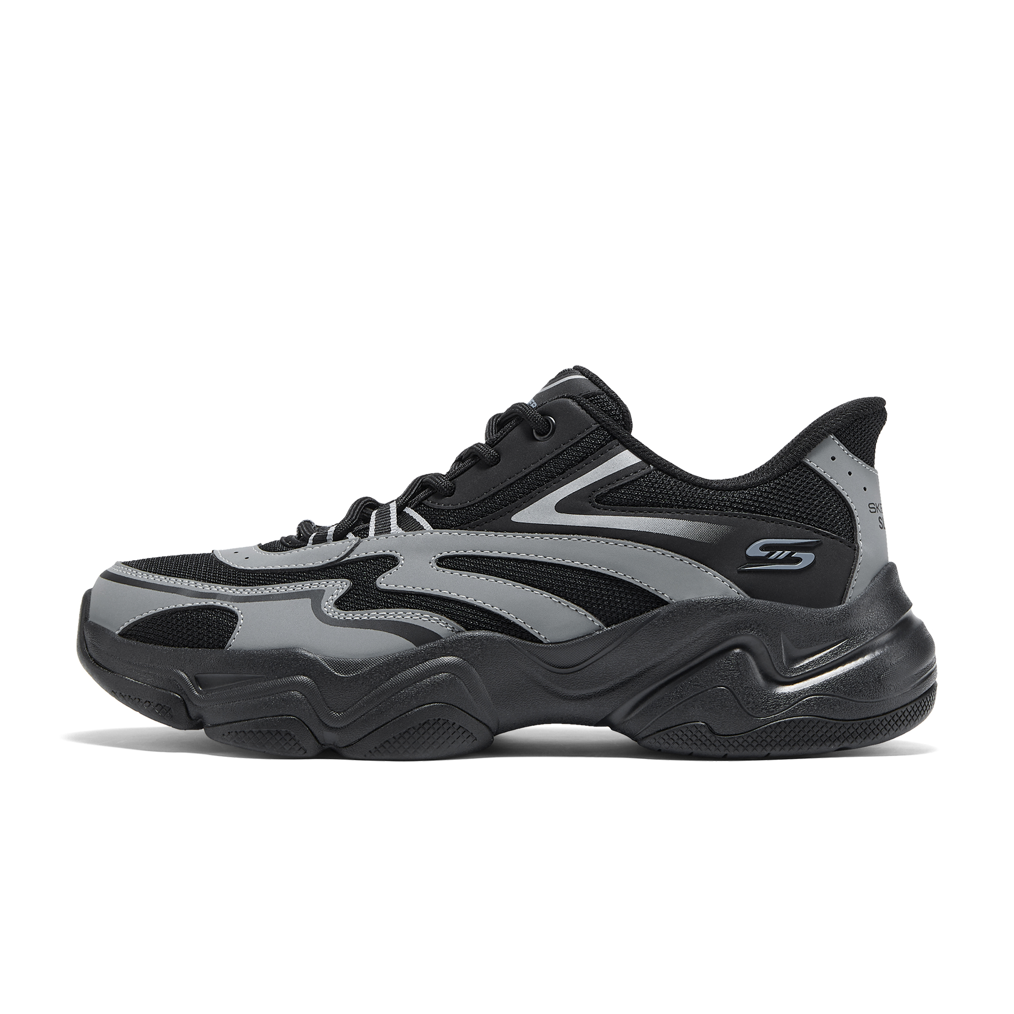 

Дышащие низкие повседневные туфли Slip-ins, мужские, темно-серые Skechers, Dark Gray