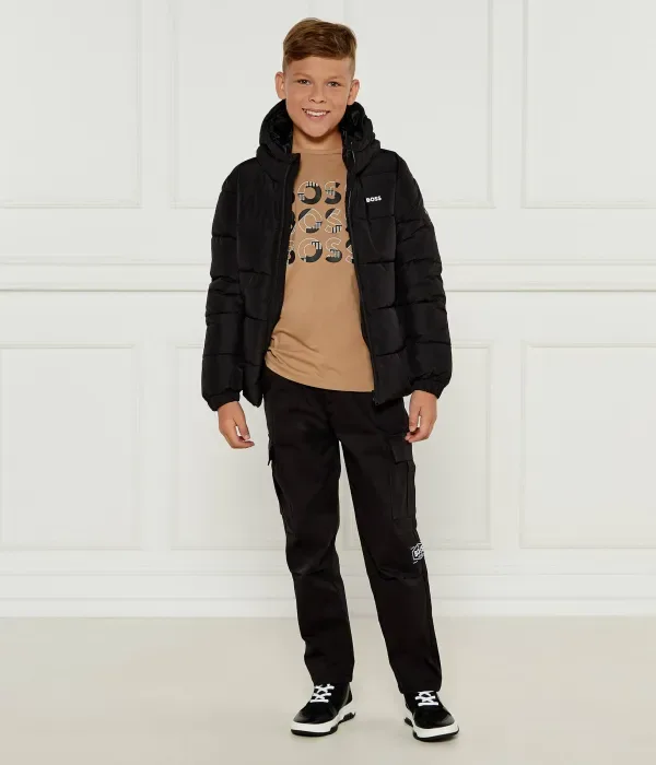 Брюки comfort fit Boss Kidswear, черный — фото 2