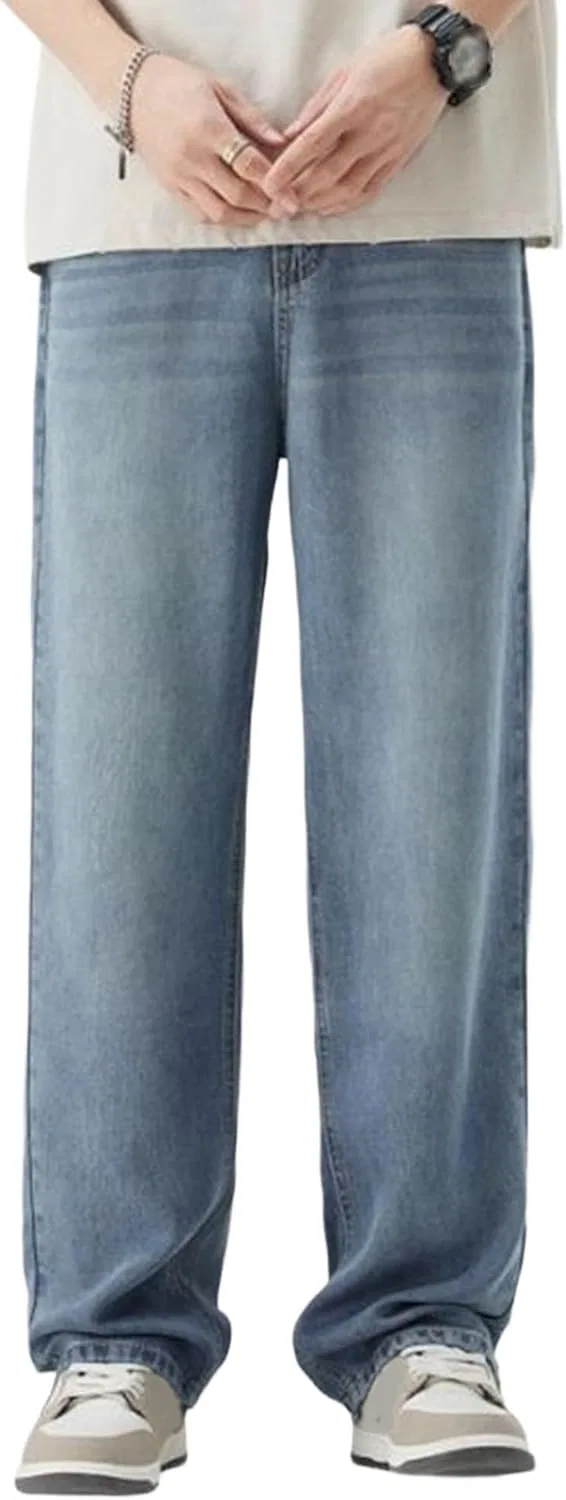 Джинсы прямые свободные Vintage, Light Blue1 B1