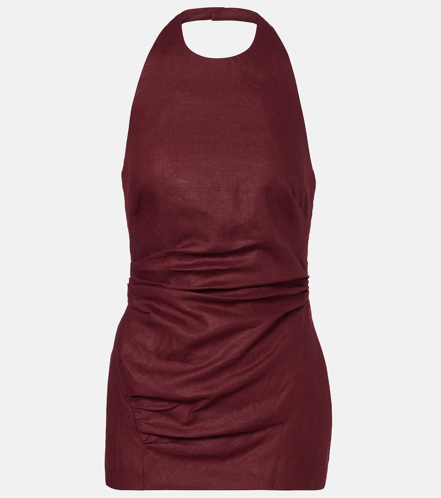 

Топ-бюстье Fia из льна с завязкой на шее Faithfull, Bordeaux