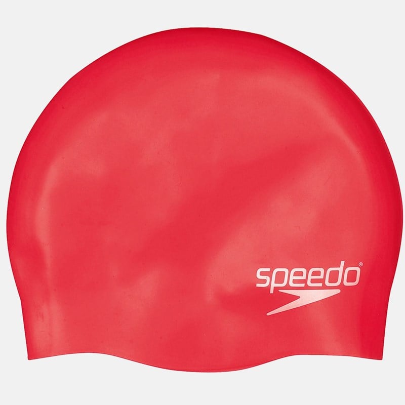 

Детская шапочка для плавания, шлем однотонной формы Speedo, красный