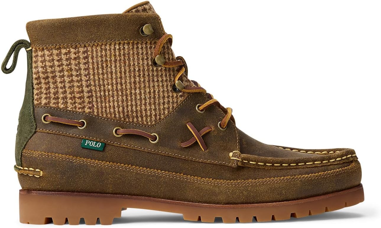 POLO RALPH LAUREN мужские ботинки Ranger Mid из замши и шерстяного твида, Tweed Colorblock — фото 2