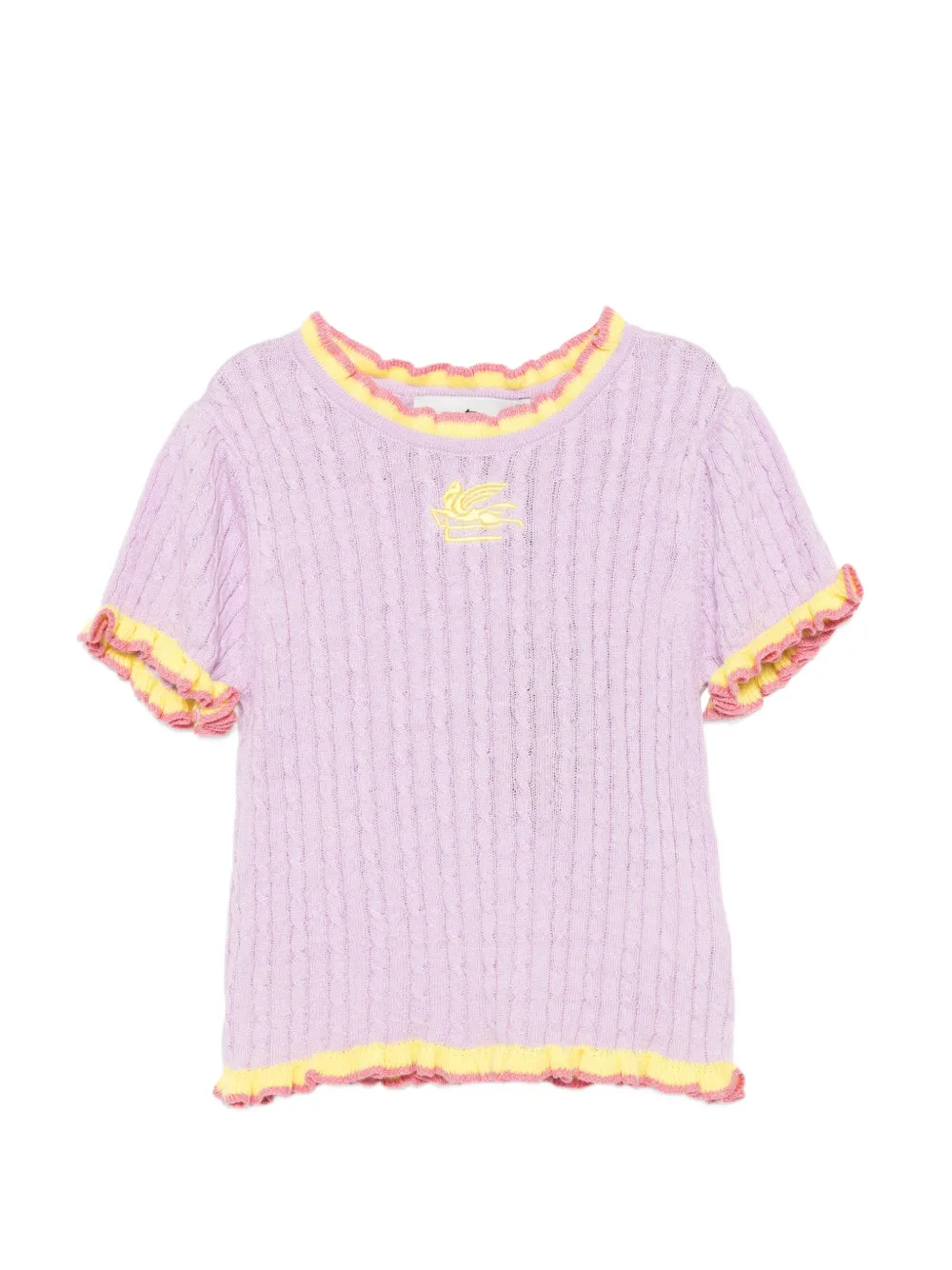 

Футболка с вышивкой Etro Kids, фиолетовый