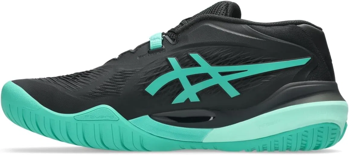 Кроссовки для тенниса ASICS Gel-Resolution X, Black/Aurora Green — фото 4