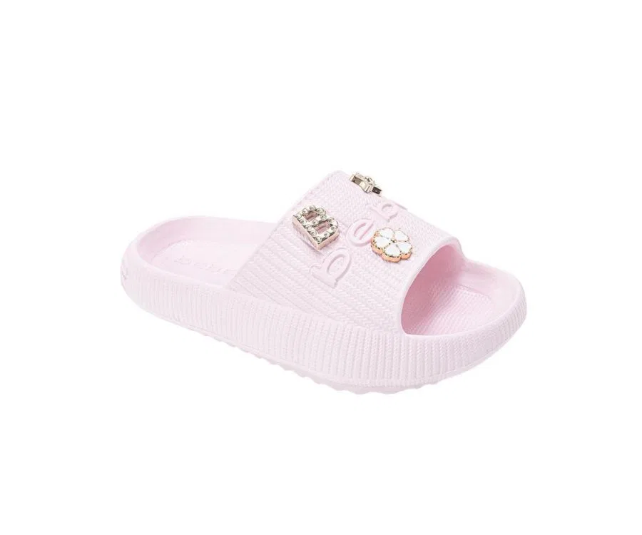 Детские сандалии-шлепанцы из ЭВА с металлическими подвесками Bebe, розовый