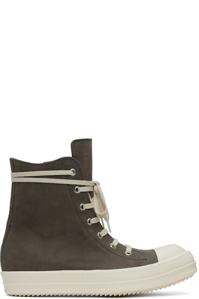 

Серые голливудские кроссовки из нубука Rick Owens