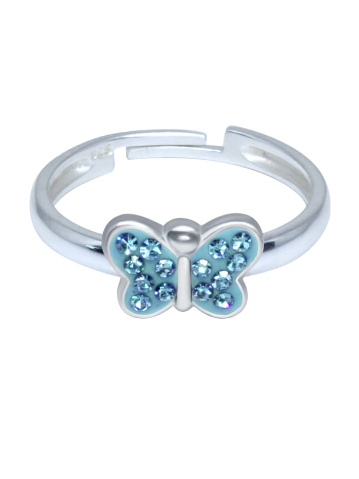 

Schmuck23 Кольцо из серебра 925 пробы в форме бабочки светло-голубого цвета