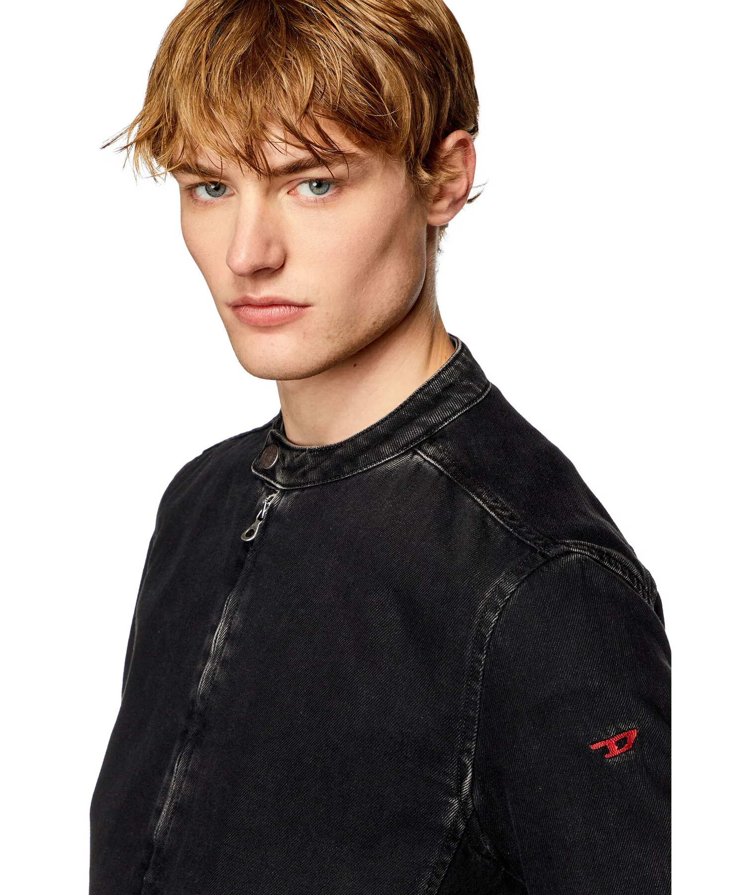 Мужская куртка на молнии, черная джинсовая, D-GLORY JACKET — фото 4