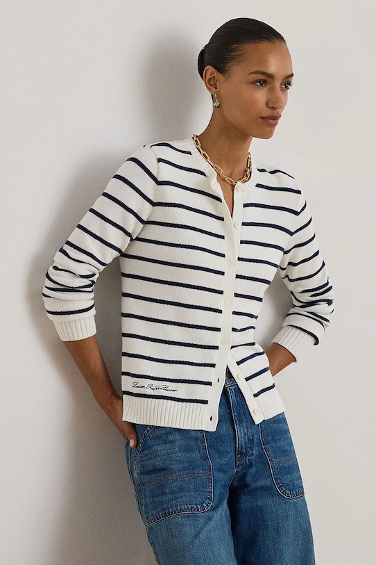 

Хлопковый кардиган Lauren Ralph Lauren, темно-синий