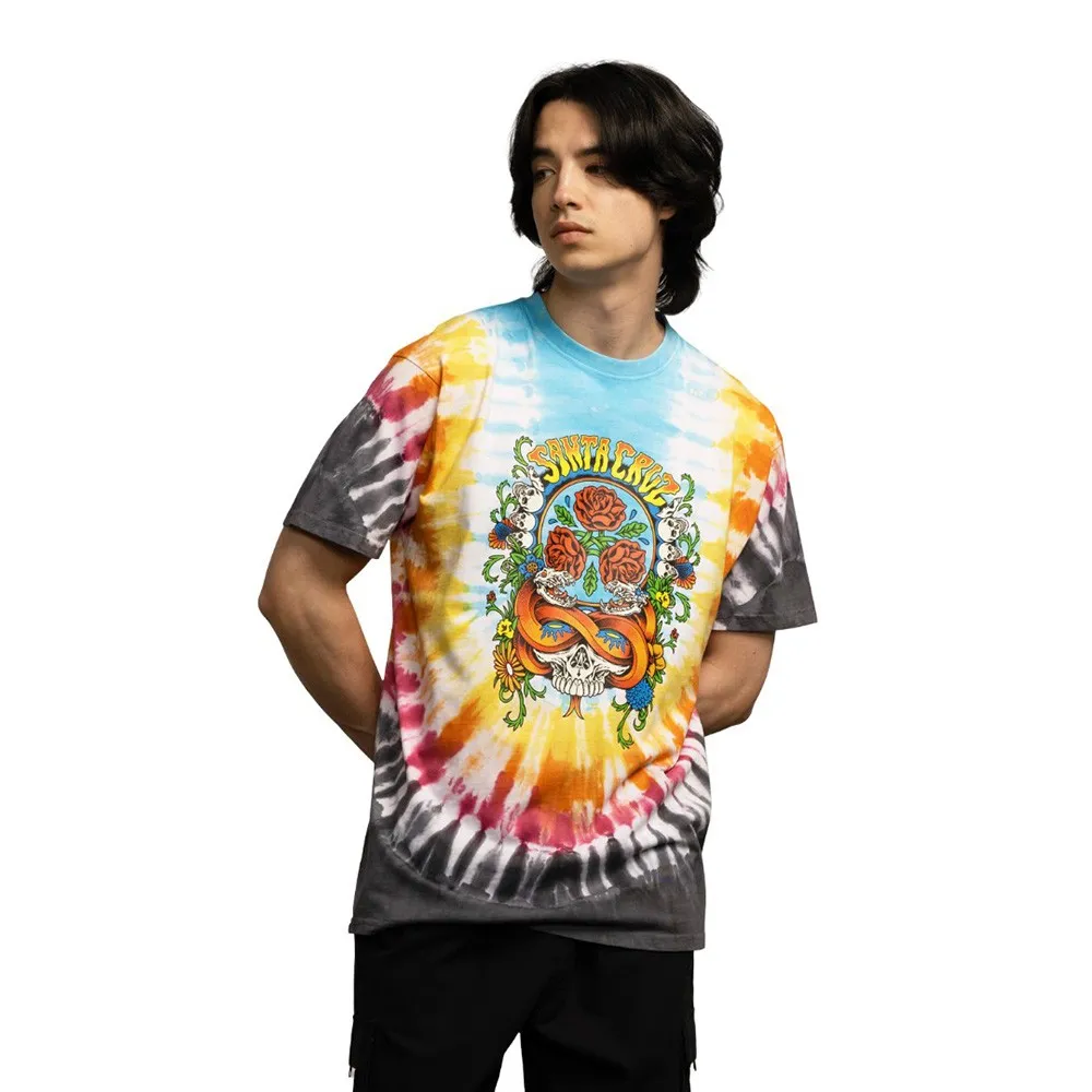 

Футболка с коротким рукавом Santa Cruz Dressen rose crew three front, мультиколор