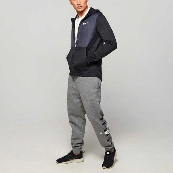 Толстовка splicing hooded stay warm sports jacket black Nike, черный — фото 4