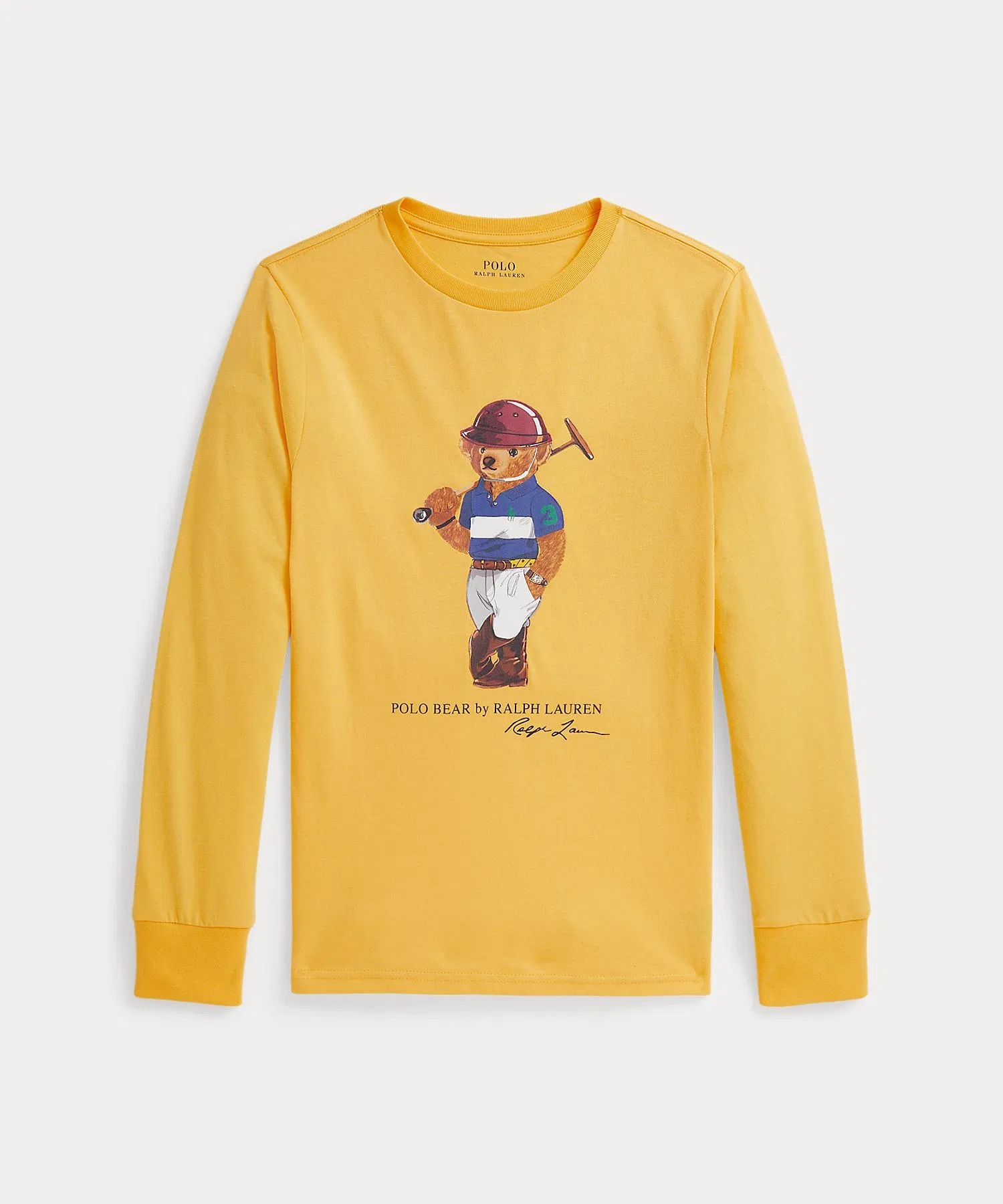 Детская футболка Polo Ralph Lauren с длинным рукавом и принтом Polo Bear