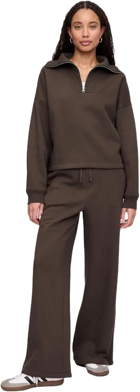 Женские брюки Gap с ребристым швом и широкими штанинами, New Brown661