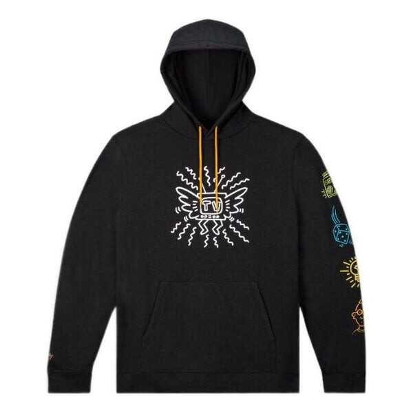

Толстовка x keith haring fleece hoodie 'black' Converse, черный