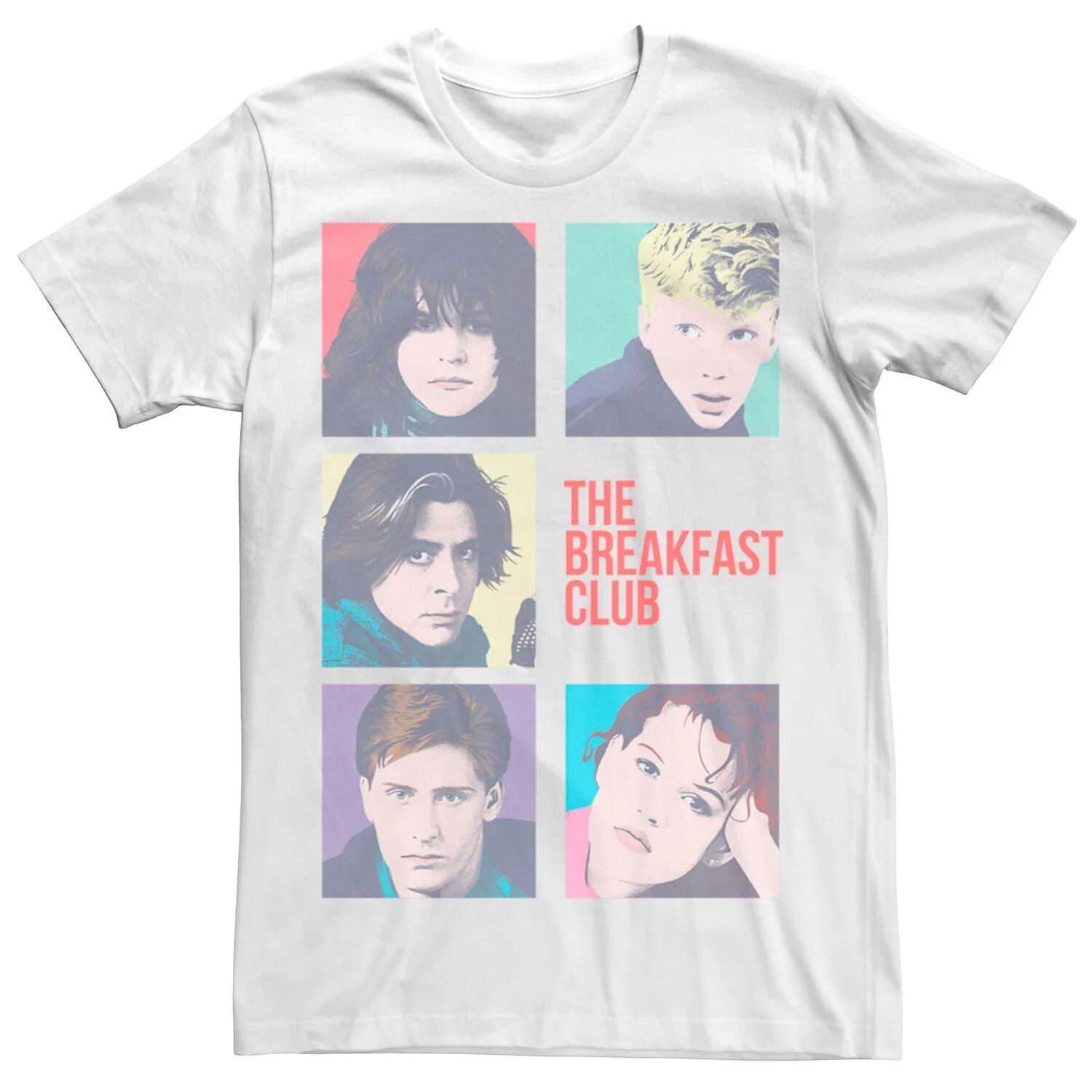 

Мужская квадратная футболка Breakfast Club Group Shot Licensed Character