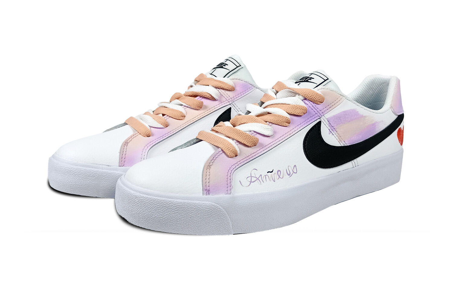 

Кроссовки Nike Court Royale Skateboarding Shoes Unisex Low-top White/purple/orange/, фиолетовый
